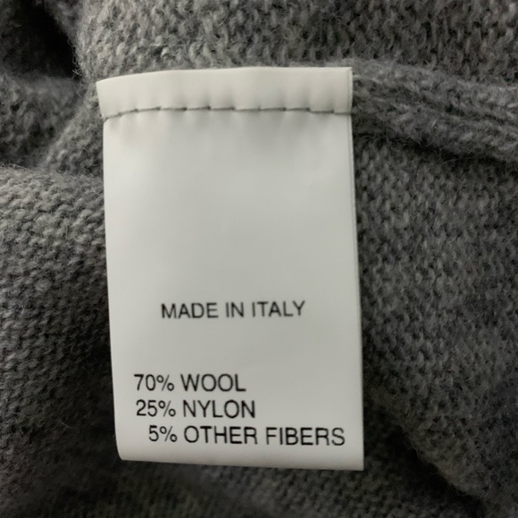 Gianetti Womens 1/4 Zip Gray Italian Wool Sweater size Large - Picture 5 of 5